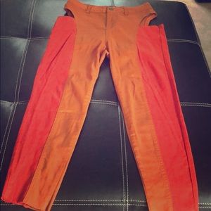 Two Tone Orange Jeans by Fashion Nova